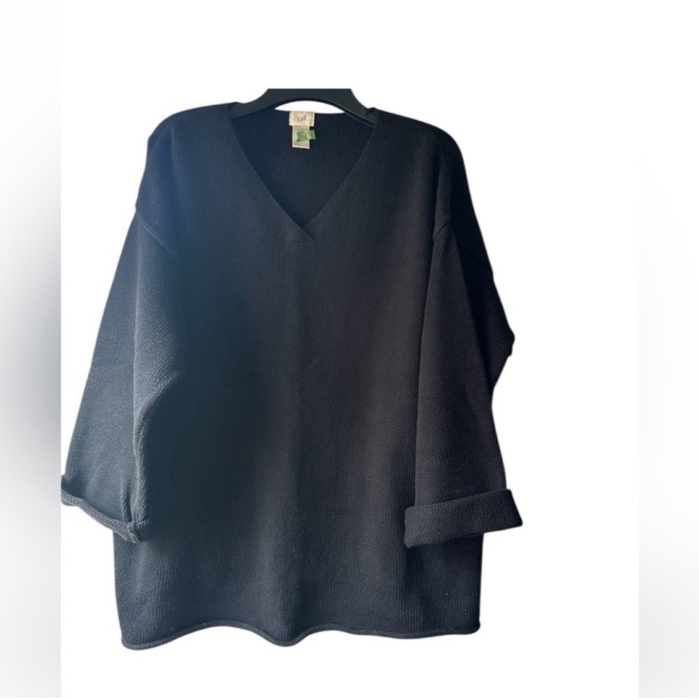 J. Jill Black V-Neck Oversized Sweater